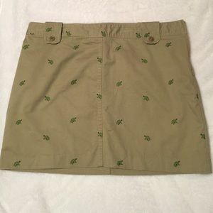 J crew chino turtle mini skirt size 14